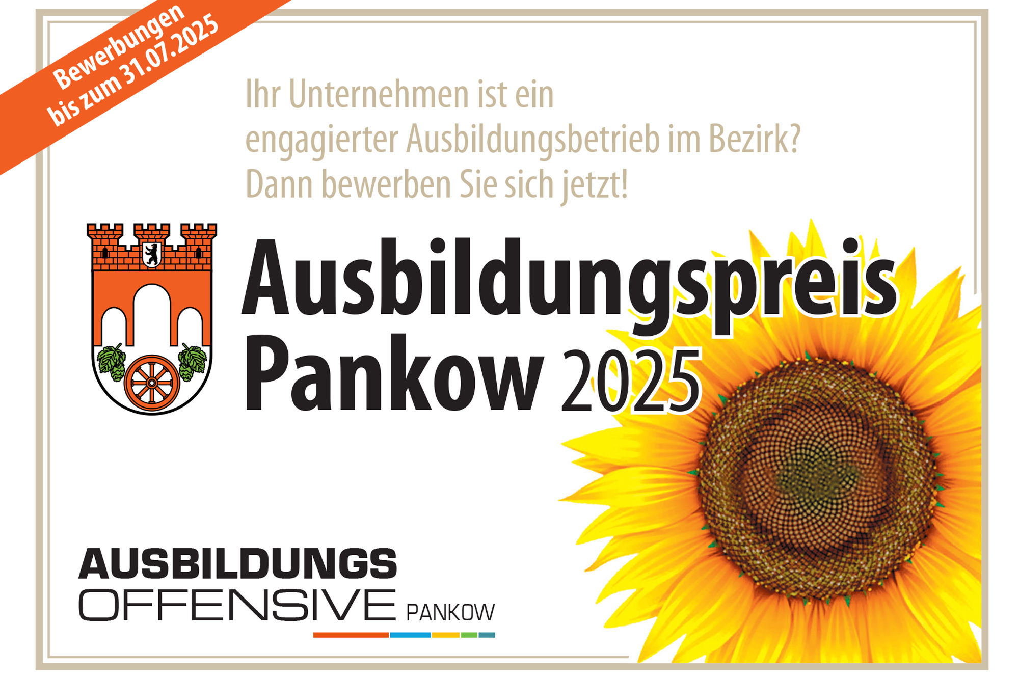 Aufnahme der Postkarte für den Ausbildungspreis Pankow 2025