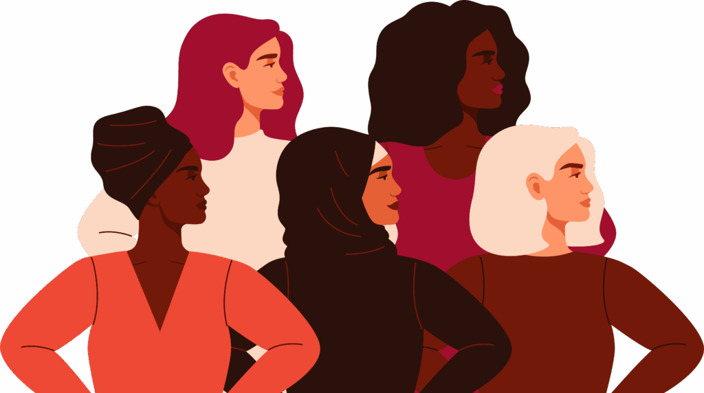 Illustration von fünf Frauen
