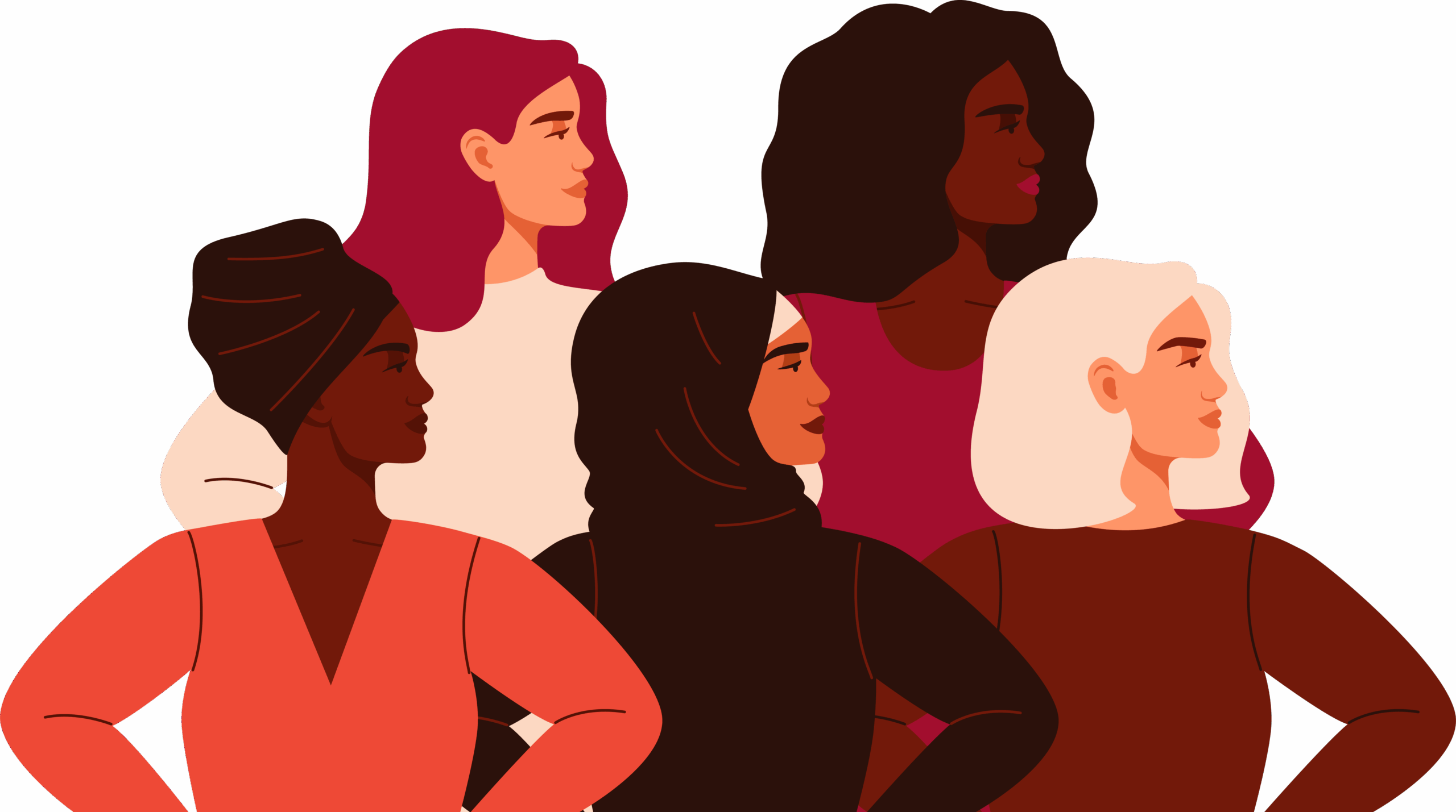 Illustration von fünf Frauen