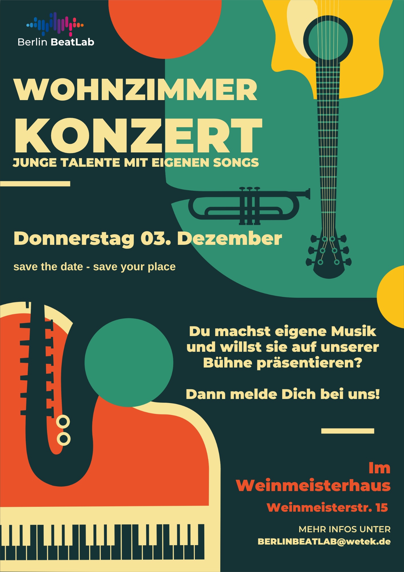 Plakat vom Wohnzimmerkonzert